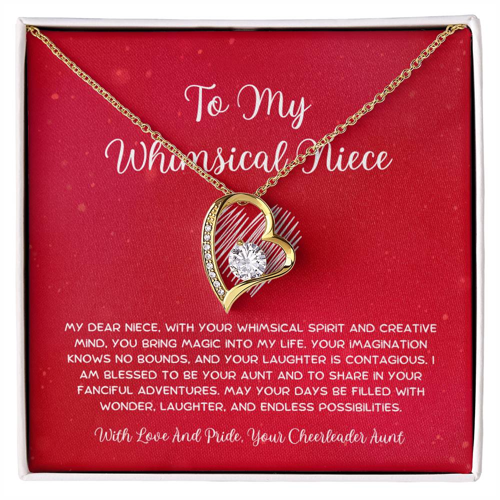 To My Whimsical Niece - From Aunt to Niece Forever Love Necklace - SOUVMOUR