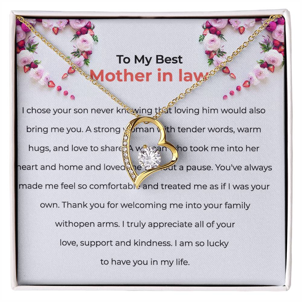 To the Best Mother-in-law | Forever Love Necklace | Mother-in-law Gift | Necklace Only