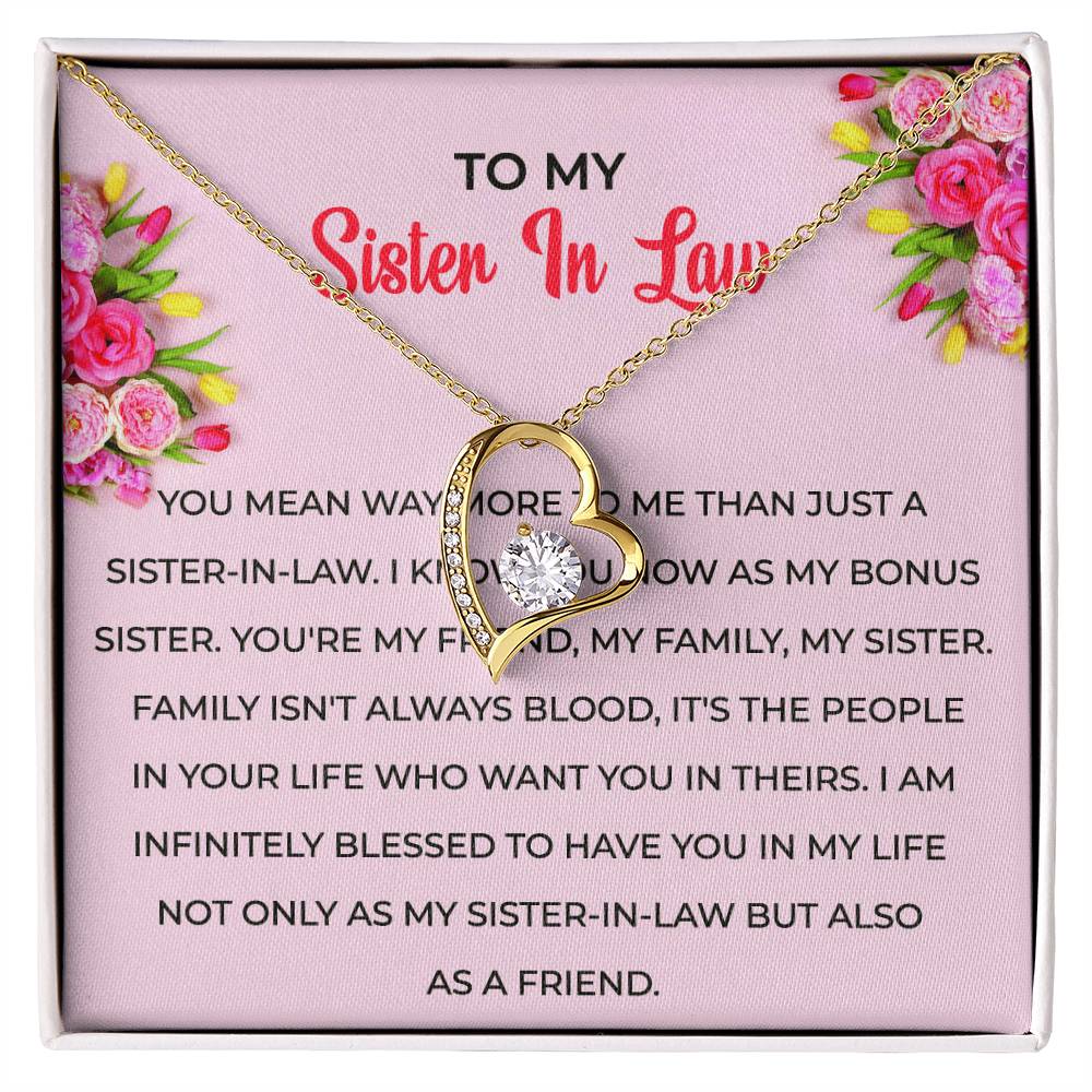 To My Sister-in-law | | Heartfelt Sister-in-Law Necklace | Sister-in-Law Jewelry Gift