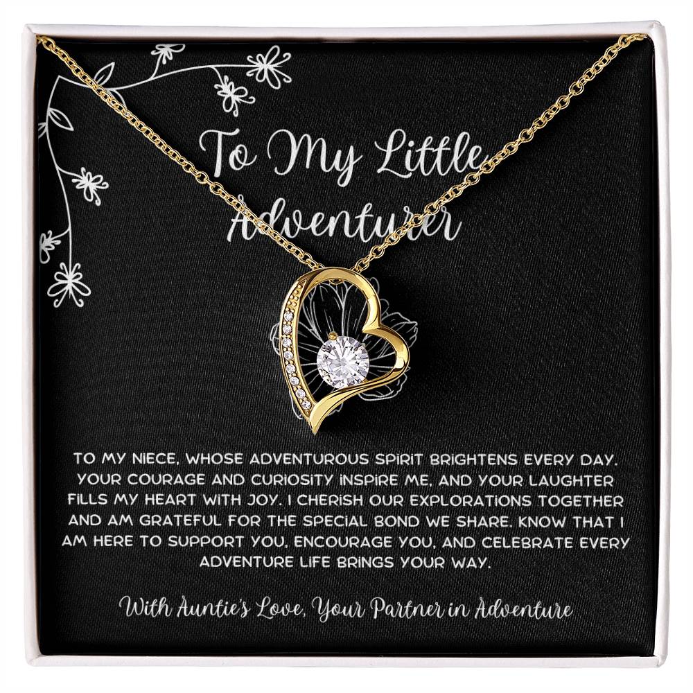 To My Little Adventurer - From Aunt to Niece Forever Love Necklace - SOUVMOUR
