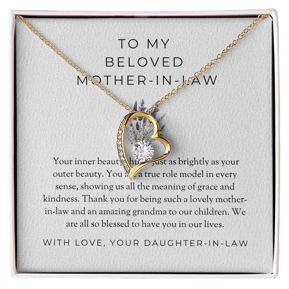 To My Beloved Mother-in-law Forever Love Necklace | Mother-in-law Gift | Necklace Only