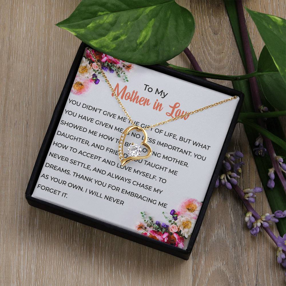 To My Cherished Mother-in-law | Forever Love Necklace | Mother-in-law Gift | Necklace Only