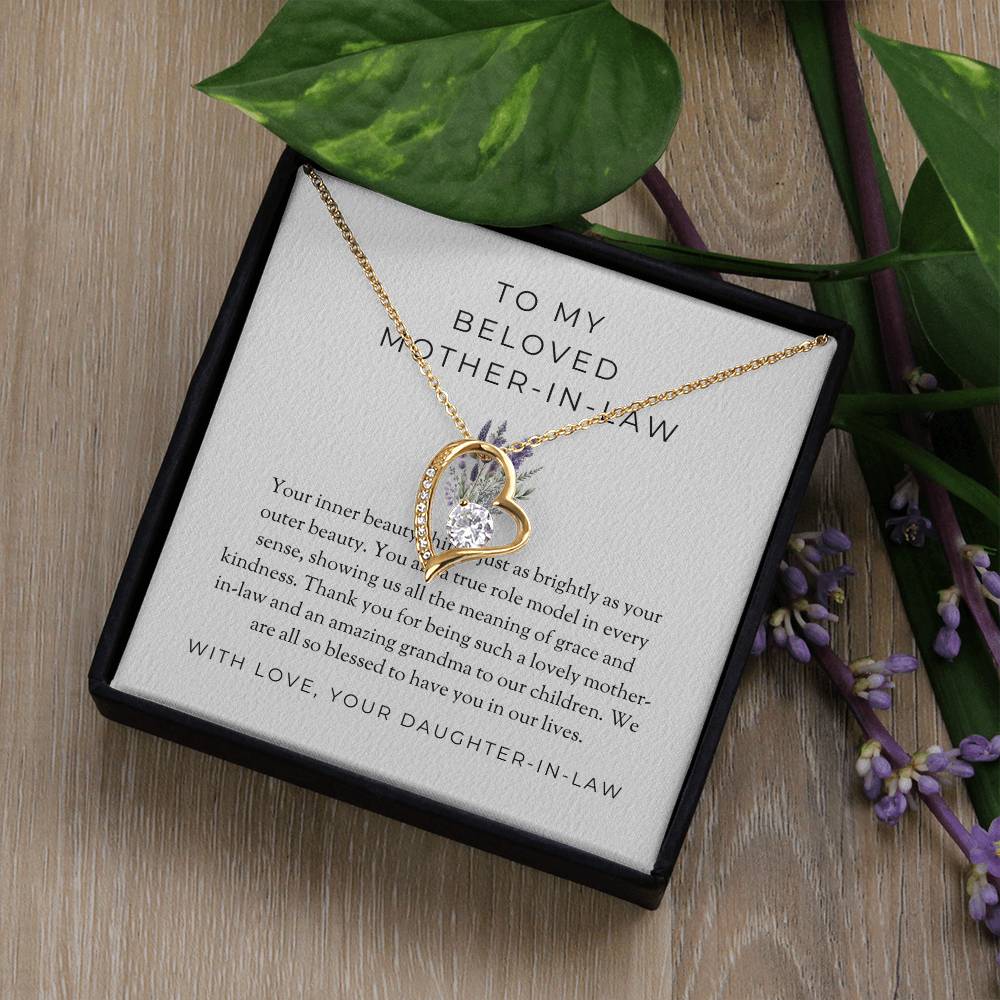 To My Beloved Mother-in-law Forever Love Necklace | Mother-in-law Gift | Necklace Only