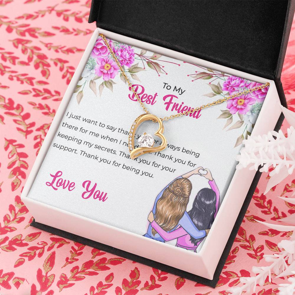 Best Friend Necklace Gift | To My Lifetime Best Friend - Forever Love Necklace | Gift for Best Friend
