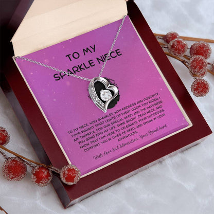 To My Sparkle Niece - From Aunt to Niece Forever Love Necklace - SOUVMOUR
