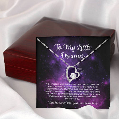 To My Little Dreamer - From Aunt to Niece Forever Love Necklace - SOUVMOUR