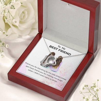 To My Bestie Thank You - Forever Love Necklace |  Friendship Gift