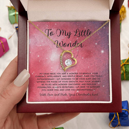 To My Little Wonder - From Aunt to Niece Forever Love Necklace - SOUVMOUR
