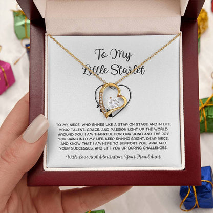 To My Little Starlet - From Aunt to Niece Forever Love Necklace - SOUVMOUR