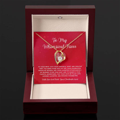 To My Whimsical Niece - From Aunt to Niece Forever Love Necklace - SOUVMOUR