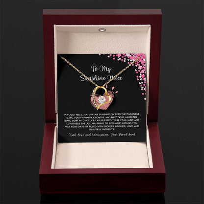 To My Sunshine Niece - From Aunt to Niece Forever Love Necklace - SOUVMOUR
