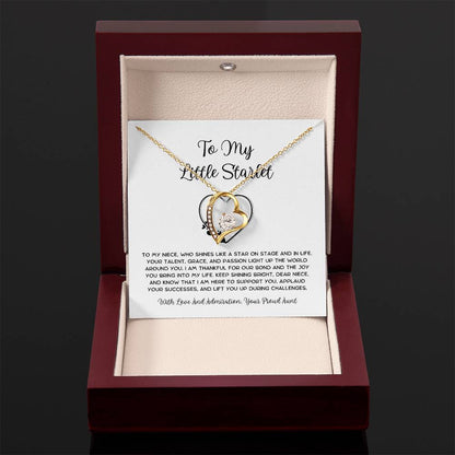To My Little Starlet - From Aunt to Niece Forever Love Necklace - SOUVMOUR