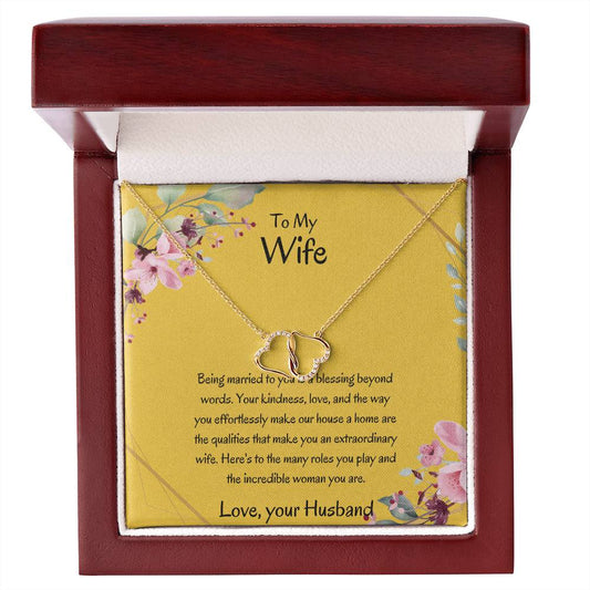 To My Wife, My Wonderful Partner - Everlasting Love Necklace Gift for Her