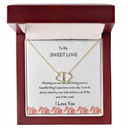 To My Girlfriend Heart Necklace for Girlfriend | Perfect Gift for Her - SOUVMOUR