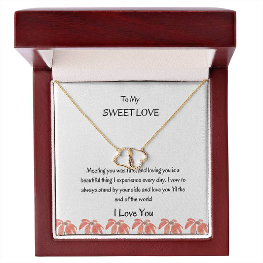 To My Girlfriend Heart Necklace for Girlfriend | Perfect Gift for Her - SOUVMOUR