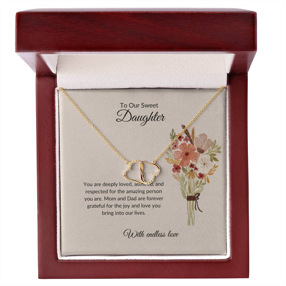 To My Sweet Daughter - Everlasting Love Necklace | Timeless Gift of Love