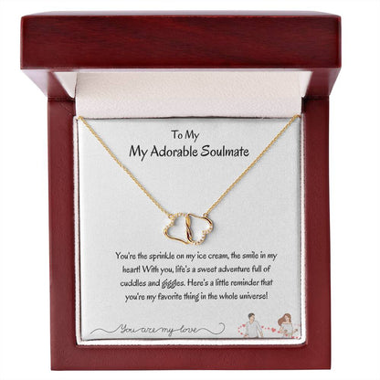 To My Girlfriend Necklace | Gift for Her | Elegant Heart Necklace for Girlfriend - SOUVMOUR
