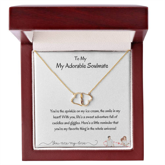 To My Girlfriend Necklace | Gift for Her | Elegant Heart Necklace for Girlfriend - SOUVMOUR