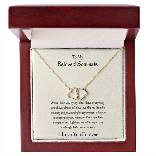 To My Girlfriend Necklace Gift | Stunning Heart Necklace for Her - SOUVMOUR