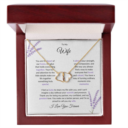 To My Wife, The Heart of Our Home | Elegant Everlasting Love Jewelry Gift