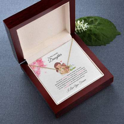 To My Beautiful & Lovely Daughter - Everlasting Love Necklace | Eternal Love Token For Daughter