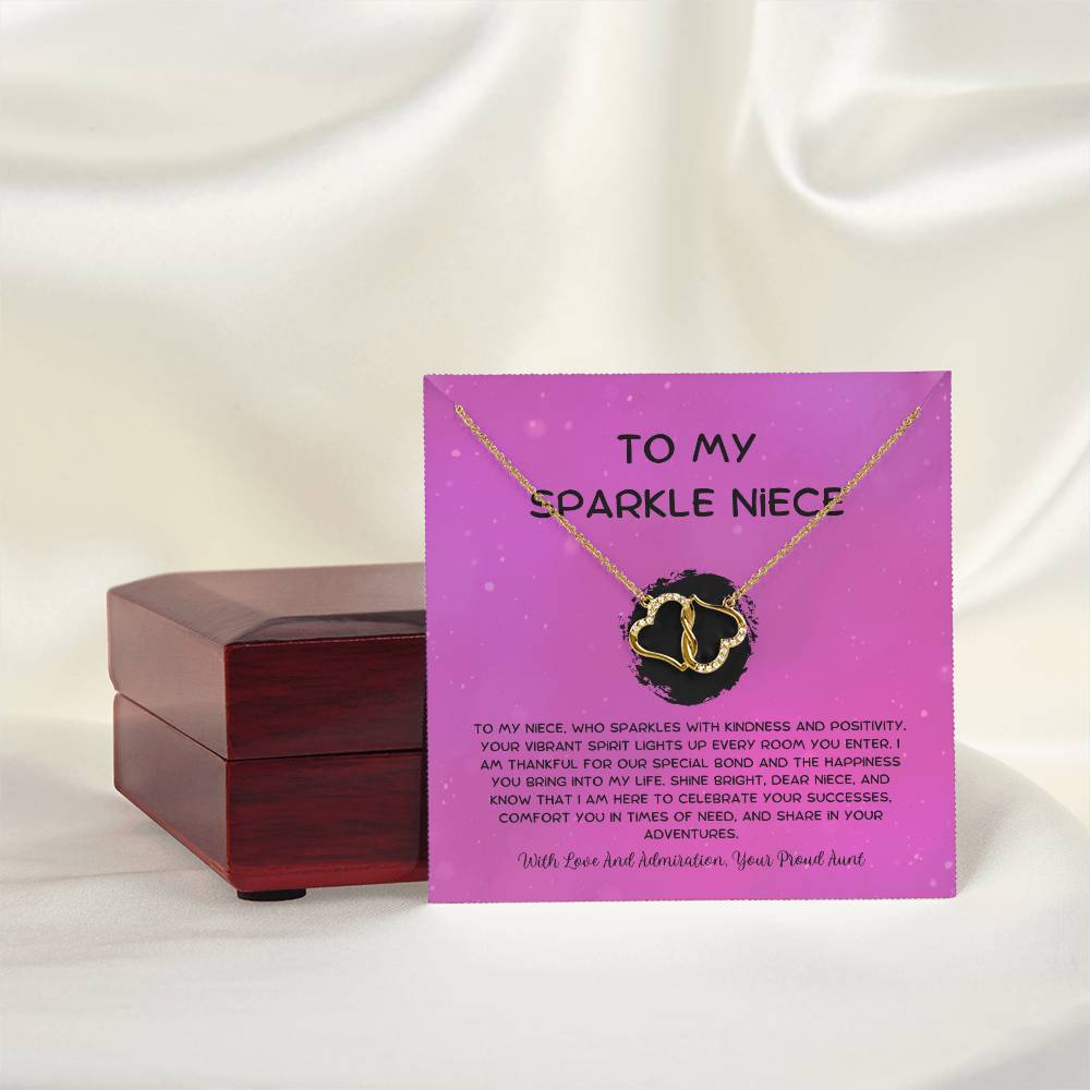 To My Sparkle Niece - From Aunt to Niece The Everlasting Love Necklace - SOUVMOUR