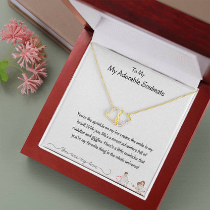 To My Girlfriend Necklace | Gift for Her | Elegant Heart Necklace for Girlfriend - SOUVMOUR