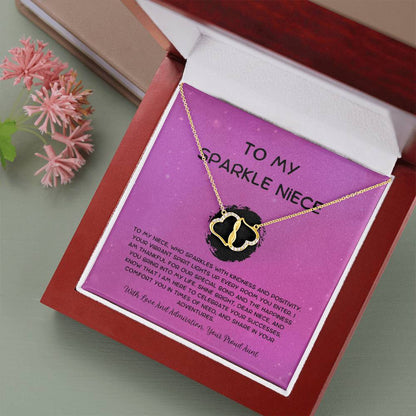 To My Sparkle Niece - From Aunt to Niece The Everlasting Love Necklace - SOUVMOUR