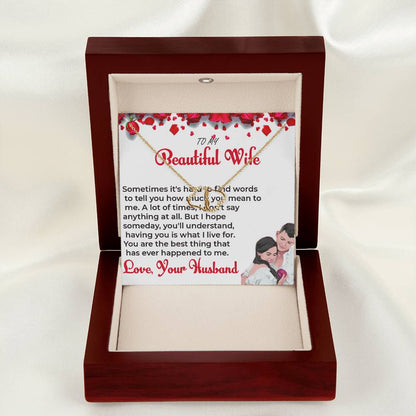 To My Beautiful Wife - Everlasting Love Necklace Gift for Wife | Necklace Gift For Her