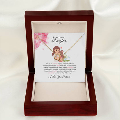 To My Beautiful & Lovely Daughter - Everlasting Love Necklace | Eternal Love Token For Daughter