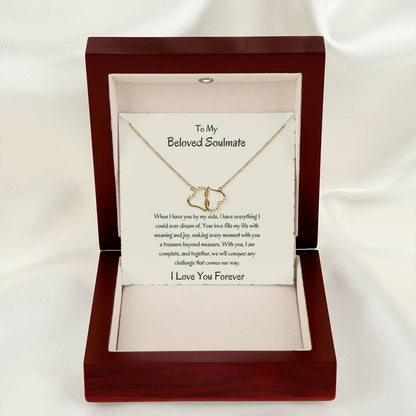 To My Girlfriend Necklace Gift | Stunning Heart Necklace for Her - SOUVMOUR