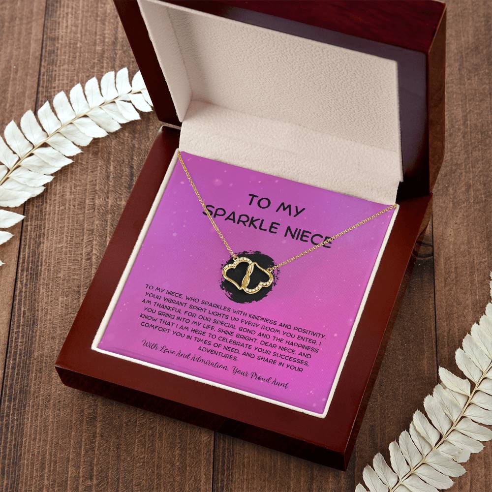 To My Sparkle Niece - From Aunt to Niece The Everlasting Love Necklace - SOUVMOUR