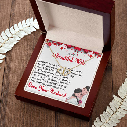 To My Beautiful Wife - Everlasting Love Necklace Gift for Wife | Necklace Gift For Her