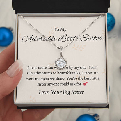 To My Sweet Adorable Little Sister – Eternal Hope Necklace | A Heartfelt Gift to Inspire  Little Sister