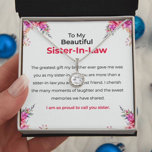 To My Beautiful Sister-in-law | Eternal Hope Necklace | Elegant Pendant For Friendship | Sister-in-Law Necklace