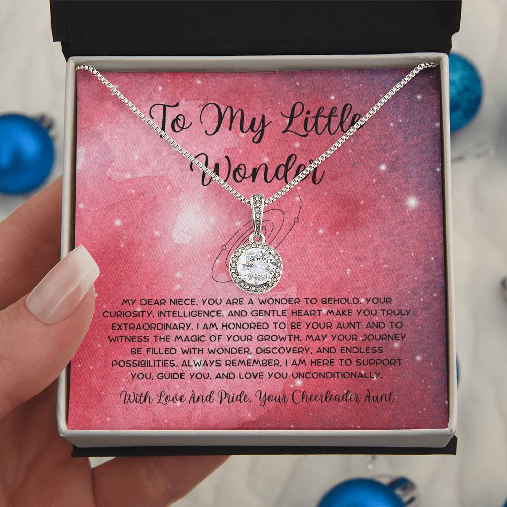 To My Little Wonder - From Aunt to Niece Eternal Hope Necklace - SOUVMOUR