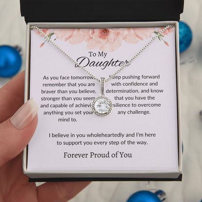 To My Daughter Necklace Gift | Daughter - Eternal Hope Necklace | A Gift of Love, Hope, and Encouragement