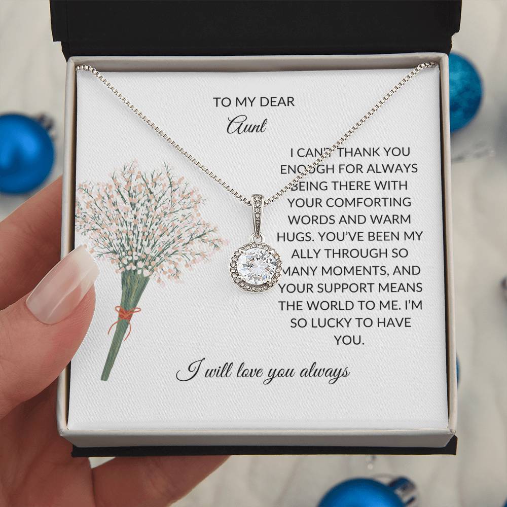 To My Dear Aunt Eternal Hope Necklace | Perfect Gift for Appreciating Aunt - SOUVMOUR