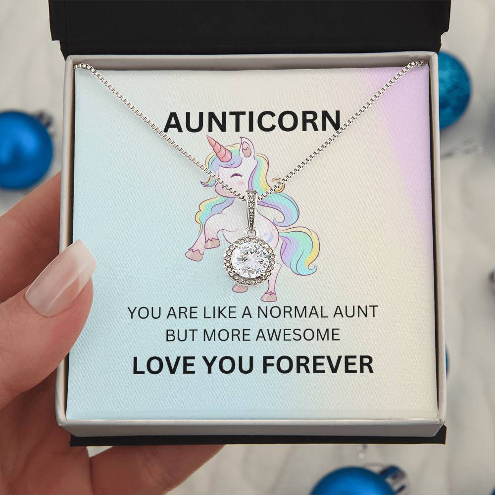 To My Aunticorn – Cute Unicorn Necklace | Funny and Adorable Gift for the Best Aunt - SOUVMOUR