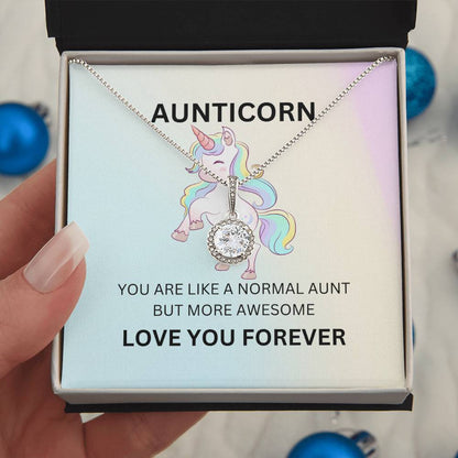 To My Aunticorn – Cute Unicorn Necklace | Funny and Adorable Gift for the Best Aunt - SOUVMOUR