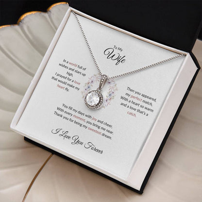 To My Wife, The Woman I Prayed For | Heartful Necklace Gift for Wife
