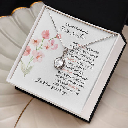 To My Wonderful Sister-in-law Necklace  | Eternal Hope Necklace | Elegant Keepsake of Affection