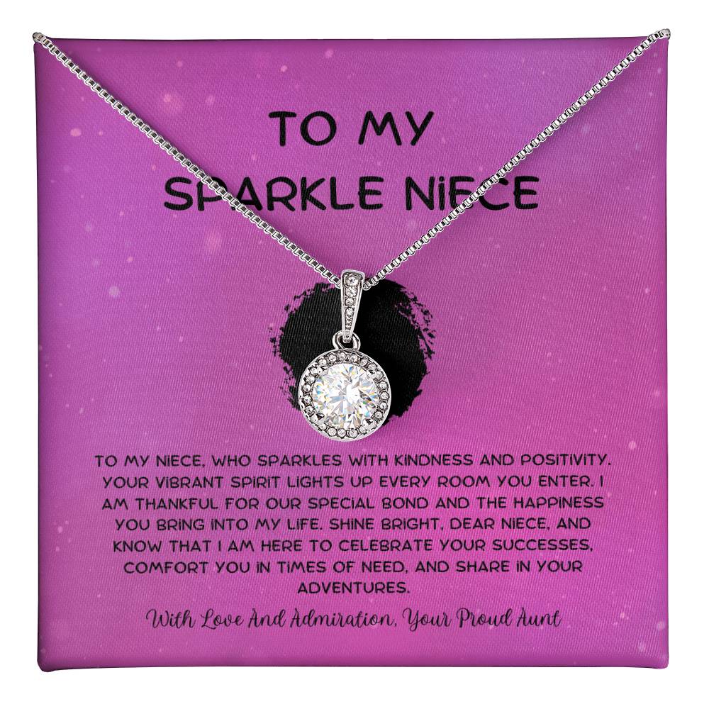 To My Sparkle Niece - From Aunt to Niece Eternal Hope Necklace - SOUVMOUR