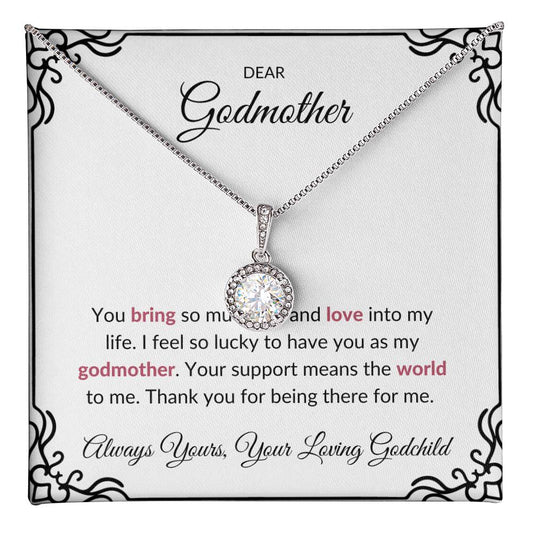 To My Wonderful Godmother, Eternal Hope Pendant | Godmother Necklace (Necklace Only)