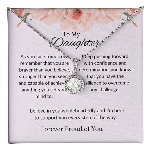 To My Daughter Necklace Gift | Daughter - Eternal Hope Necklace | A Gift of Love, Hope, and Encouragement