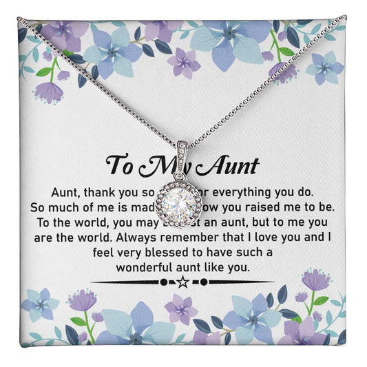 To My Aunt Necklace – Eternal Hope Necklace Gift | With Deep Gratitude for My Caring Aunt - SOUVMOUR