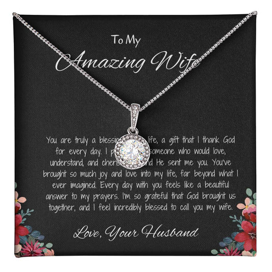 To My Amazing Wife - Sweet Hope Necklace for the Woman Who Inspires Me