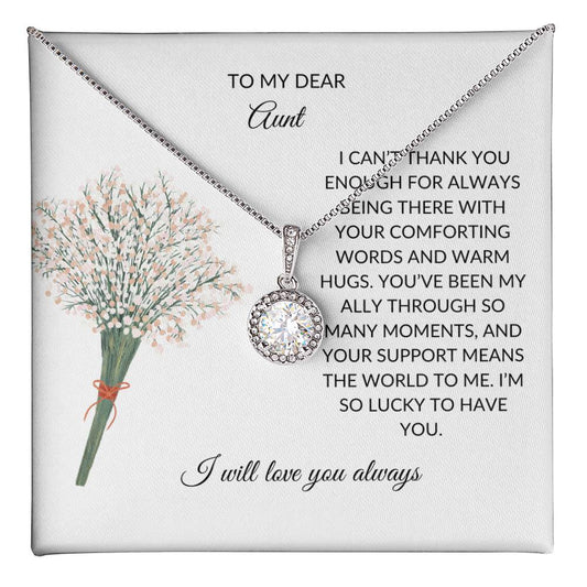 To My Dear Aunt Eternal Hope Necklace | Perfect Gift for Appreciating Aunt - SOUVMOUR