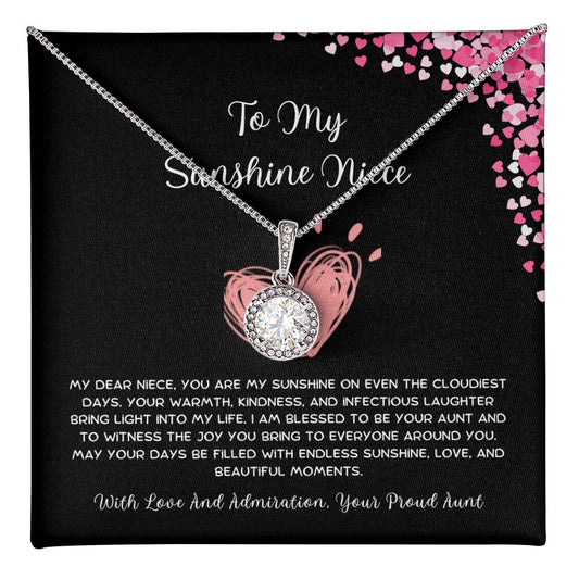 To My Sunshine Niece - From Aunt to Niece Eternal Hope Necklace - SOUVMOUR