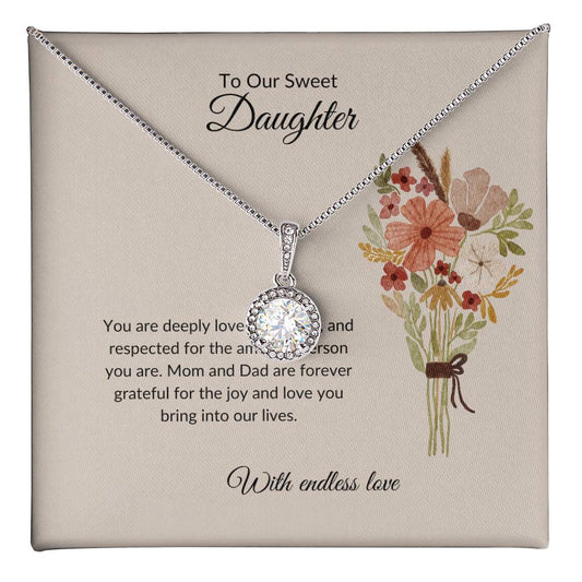 To My sweet Daughter - Eternal Hope Necklace | A Heartfelt Gift For Daughter